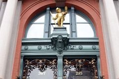 17-3 Entrance To The Puck Building 295-307 Lafayette St With Gilded Statue Of Puck In Nolita New York City